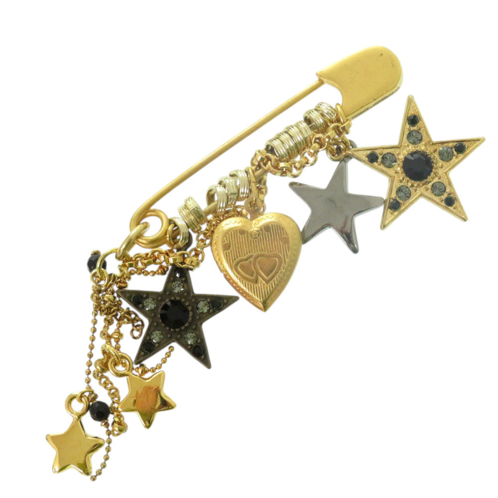 Dolce & Gabbana brooch, metal, gold, silver, black, 0372DOLCE&GABBANA